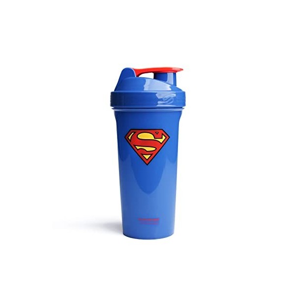 Smartshake Lite Justice League Protein Shaker Bottle 800ml – DC Comics Batman Water Bottle, Leakproof BPA Free Gym Shaker Bot