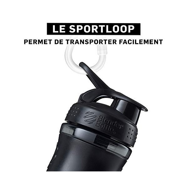 BlenderBottle Sportmixer Tritan- Protéine Shaker / Bouteille deau / Shaker Diététique Fashion Black 1 x 590 ml 