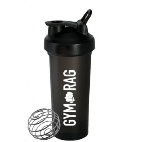 GYM RAG Shaker de protéines - Sans BPA, sans fuite - 600 ml - Avec mélangeur à billes - Durable - Pour boissons protéinées, s