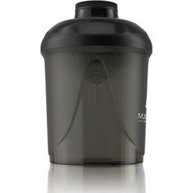 Musc Shaker à protéines avec bouchon à vis 100 % étanche Noir 400 ml