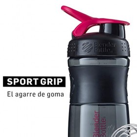 BlenderBottle Sportmixer Tritan- Protéine Shaker / Bouteille deau / Shaker Diététique , Mixte Adulte, Noir/Rose, 20oz/590ml