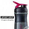 BlenderBottle Sportmixer Tritan- Protéine Shaker / Bouteille deau / Shaker Diététique , Mixte Adulte, Noir/Rose, 20oz/590ml