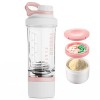 YOUCAN PLATO Shaker Proteinshake,Protein Shaker,Eiweiß Shaker Mit Pulverfach und Kugel,Shake Becher,Fitness Shaker,Schüttelbe