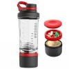 YOUCAN PLATO Shaker Proteinshake,Protein Shaker,Eiweiß Shaker Mit Pulverfach und Kugel,Shake Becher,Fitness Shaker,Schüttelbe