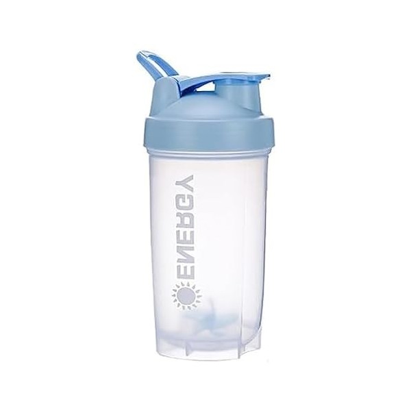 Yowlens Shaker de protéines avec boule mélangeuse, sans BPA, anti-fuite, couvercle à visser, tasse deau dentraînement 500 m