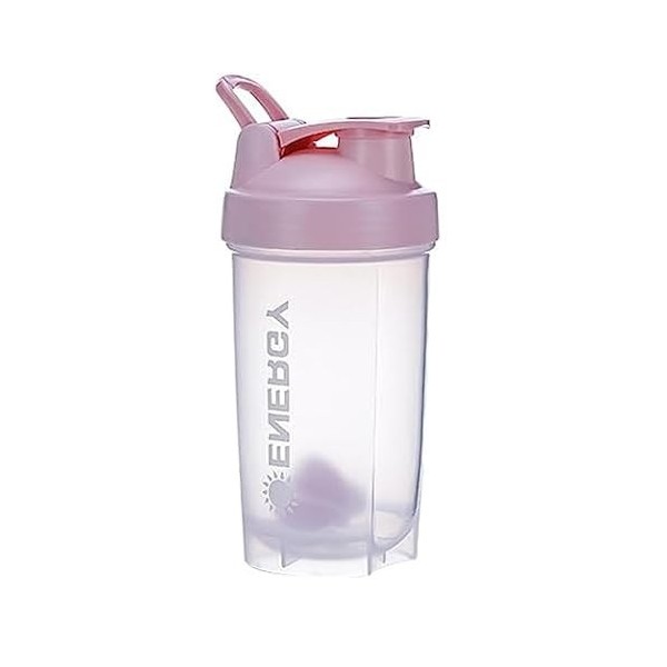 Yowlens Shaker de protéines avec boule mélangeuse, sans BPA, anti-fuite, couvercle à visser, tasse deau dentraînement 500 m