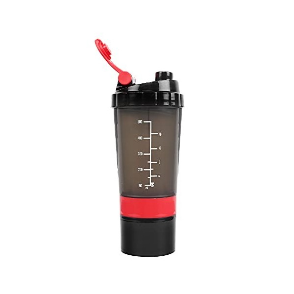 Belwalk Shaker à protéines sans BPA,Prise en main facile,Anti-fuite,Boule à glace en acier inoxydable,500 ml,Avec 2 tasses à 