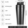 Stainless Steel Protein Shaker Bottle with Mixer Stainless Steel Ball Capacity 750 ml Black 