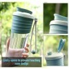 Fivtsme Shaker à protéines, Shaker de Protéines en Acier Inoxydable, Bouteille de Shaker de Protéines de Fitness-bleu