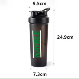 Nayble Shaker de protéines anti-fuite sans BPA avec boule de mélange design pratique et élégant pour un mélange facile des pr