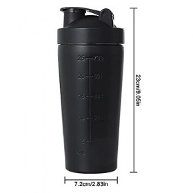 Suuwwn Shaker Proteine Inox,2 Pièces Sport Fitness Shaker 750ml Shaker à Protéines en Acier Inoxydable Protein Shaker Protéin