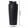 Suuwwn Shaker Proteine Inox,2 Pièces Sport Fitness Shaker 750ml Shaker à Protéines en Acier Inoxydable Protein Shaker Protéin