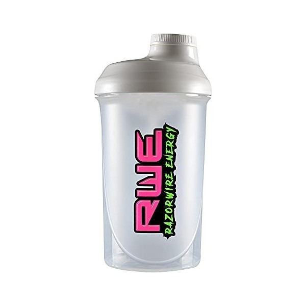 RAZOR WIRE Energy Bouteille shaker rétro 500 ml Transparent