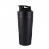 soynogya Shaker protéiné, acier inoxydable, 750 ml, sport, fitness, protéines, blanc dœuf, noir 750 ml noir 