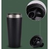 soynogya Shaker protéiné, acier inoxydable, 750 ml, sport, fitness, protéines, blanc dœuf, noir 750 ml noir 