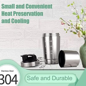 Shaker en acier inoxydable, Best Body Nutrition Shaker à protéines, shaker de protéines portable et bouteille deau, double p