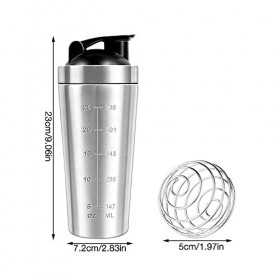 EBKCQ 750 ML Shaker protéiné, Tasse Fitness Gym pour Boisson protéinée, Shaker à protéines, Best Body Nutrition Shaker pour i
