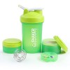 VECH Shaker Bottle Shaker de 473,6 g avec supplément de stockage de poudre et étui à pilules pour salle de sport et entraînem