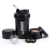 VECH Shaker Bottle Shaker de 473,6 g avec supplément de stockage de poudre et étui à pilules pour salle de sport et entraînem