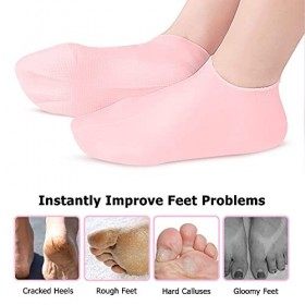 KVMDAZ Chaussettes en gel, chaussettes hydratantes, chaussettes en gel hydratant doux, chaussettes de spa pour réparer et ado