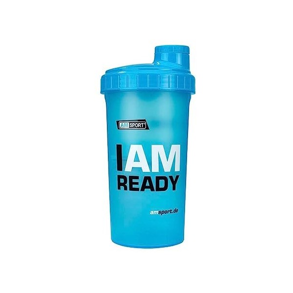 AMSPORT IAM Ready Shaker à protéines sans BPA 700 ml