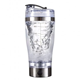 DERCLIVE Shaker de protéines électrique rechargeable pour milkshakes protéinés café 450 ml