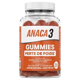 ANACA 3 - Gummies Perte De Poids - Complément Alimentaire Sans Sucres - Métabolisme Des Macronutriments - Guarana, Chicorée, 