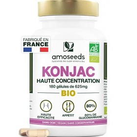 Konjac Bio - Haute Concentration  180 gélules - AMOSEEDS - En