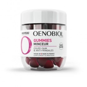 OENOBIOL GUMMIES Minceur - Réduit les sensations de faim, limite les fringales - Programme 1 mois - 60 Gummies - Arôme nature