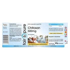 Fair & Pure® - Chitosan 500mg de fibres naturelles - 180 comprimés