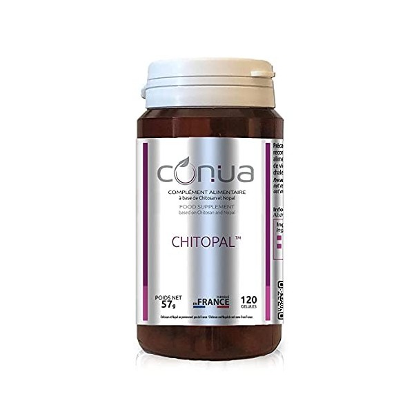 Chitosan nopal, chitopal® 120 gélules en poudre extra fort haute densité pureté garantie à 90% Nopal absorbeur coupe-faim fix