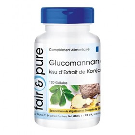 Fair & Pure® - Glucomannan 500 mg dextrait de racine de konjac - 120 gélules