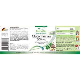 Fairvital | Glucomannane de la racine de konjac - VEGAN - Fortement dosé - 180 capsules