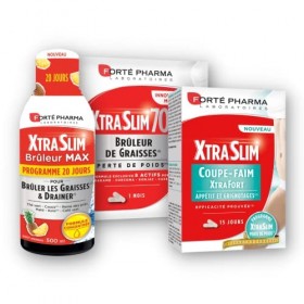 Forté Pharma - Routine XtraSlim Minceur 1 mois | Draineur - Brûleur - Coupe-Faim 3 produits 