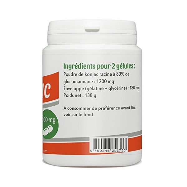 Konjac - 600 mg - 200 gélules