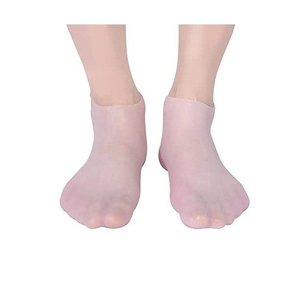 2 paires de chaussettes de soin des pieds SEBS Chaussettes anti-craquelures hydratantes exfoliantes pour hommes et femmes XL 