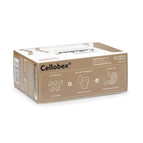 Cellobex® Coupe Faim | Comprimes pour Perte De Poids Rapide | pour Contrôle Diete | 100% Naturel et Vegetarien | Pilules Coup