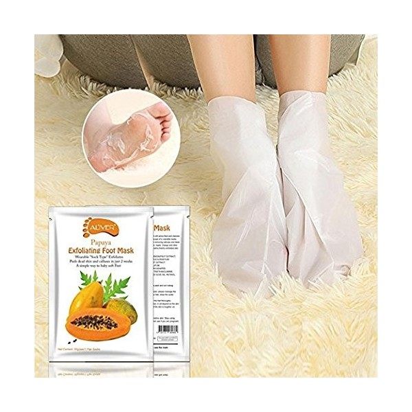 Masque Pieds Peeling Hydratant - LeSB Masque pour les Pieds Secs, Soins des Pieds, Masque Pieds Chaussette pour Enlever Callo