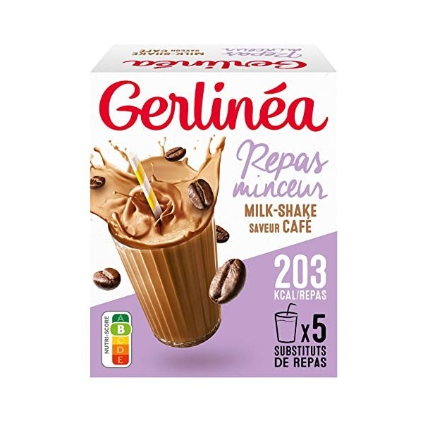 Gerlinéa - Milk-Shake Minceur - Substitut de Repas Complet et Rapide - Saveur : Chocolat - 206081 Shakes diététiques