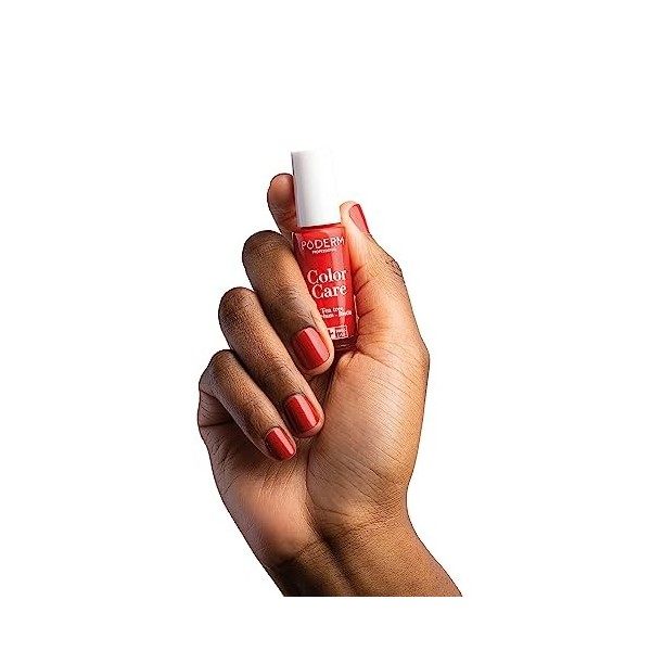 PODERM - MYCOSE ONGLES | Vernis Rouge Puissant TEA TREE | Prévention & Traitement des Ongles Jaunes/Abîmés par MYCOSE | SOIGN