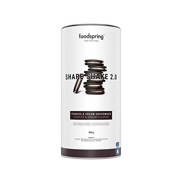 foodspring Shape Shake 2.0 Vanille - shake substitut de repas pour contrôle du poids avec protéine de haute qualité, 209 kcal...