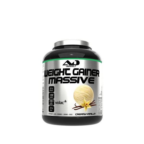 Protéine masse musculaire | Multivitamines muscluation | Prise de poids | Whey Protéine | Weight Gainer Massive | 2,5 Kg | Go