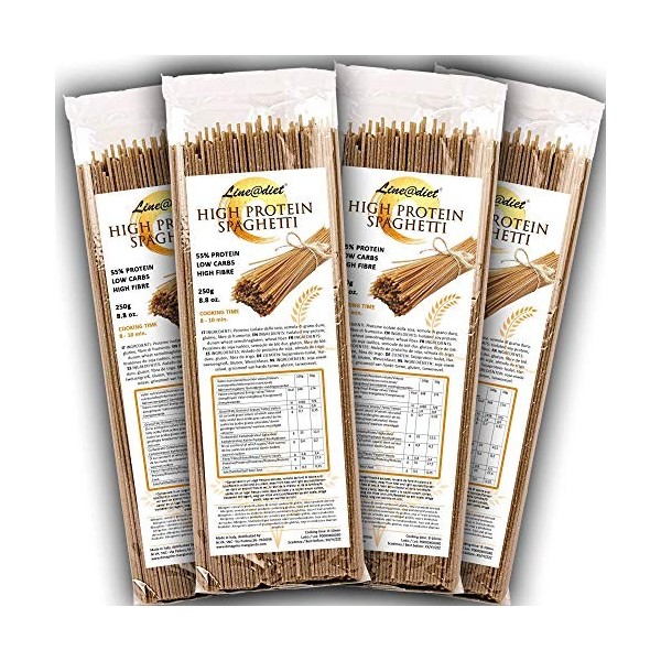 Spaghetti semi-finis Line@diet avec 55% de protéines! Les pâtes, amies de votre forme physique | Teneur élevée en protéines e...