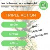 Boisson Concentrée Bio • Minceur Rétention d’Eau • Triple action : brûle – draine – affine • 6 Fruits bio • 9 Plantes bio • F