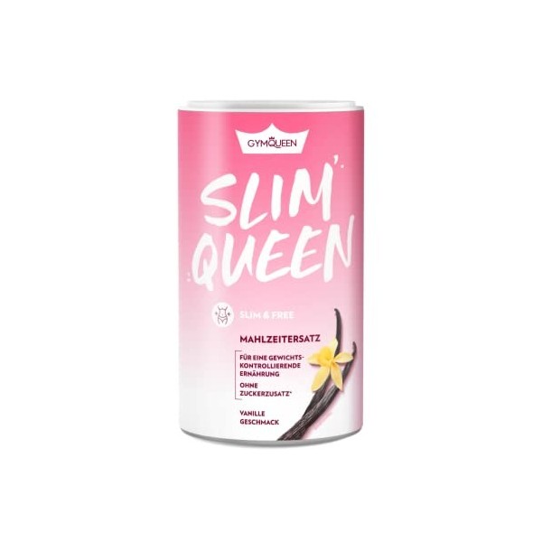 GymQueen Slim Queen Shake minceur 420g, shake diététique pour perdre du poids facilement, substitut de repas avec des vitamin