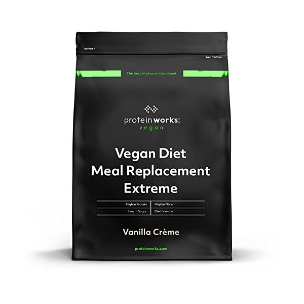 Substitut de Repas Vegan Extreme | Vanille Crème | Vitamines Renforçant lImmunité | Protein Works | 1kg