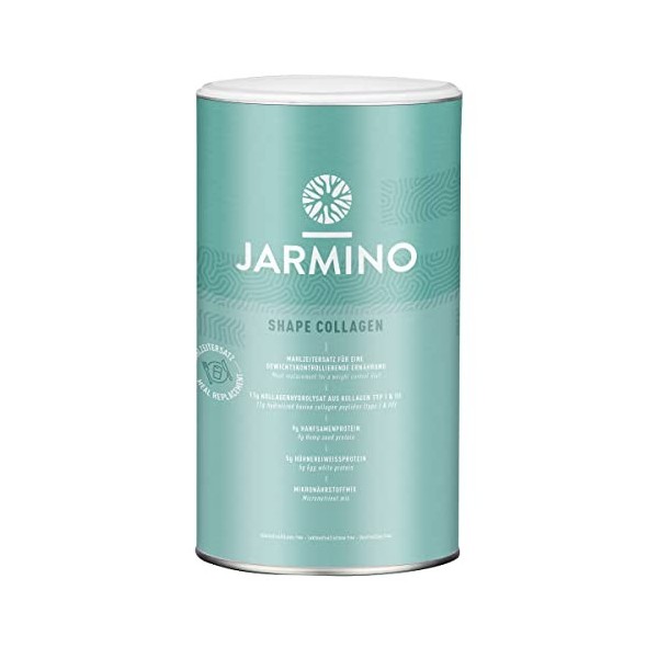 JARMINO Shape Collagen | Shake diététique pour maigrir | Seulement 200kcal | Sans gluten, sans lactose & sans soja | Substitu