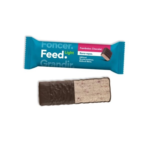 Barre Feed. - Substitut de repas minceur & perte de poids. Riche en proteines pour maigrir. Vegan à faible teneur en sucres -