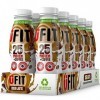 UFIT Lot de 10 shakes protéinés, sans sucre ajouté, sans graisse, saveur latte glacé, prêt à boire, 330 ml