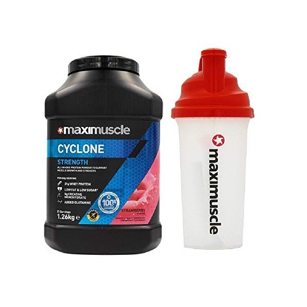 Maximuscle Cyclone Fraise avec shaker 1,26 kg